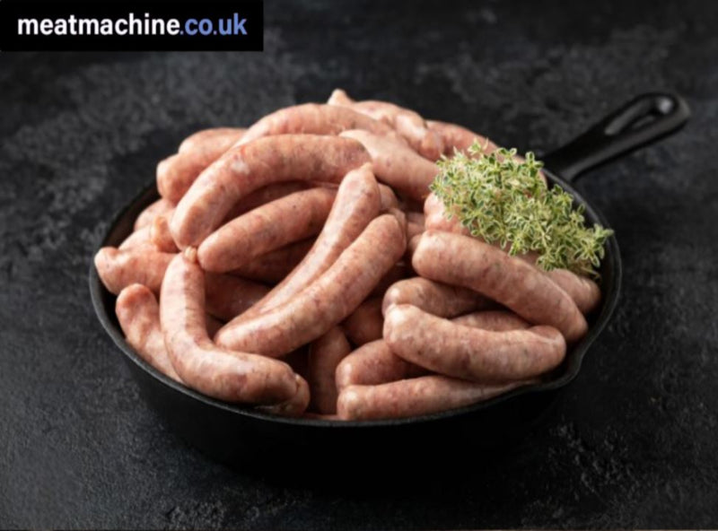 Fresh British chipolata sausages – lean pork breakfast sausages ideal for grilling or frying