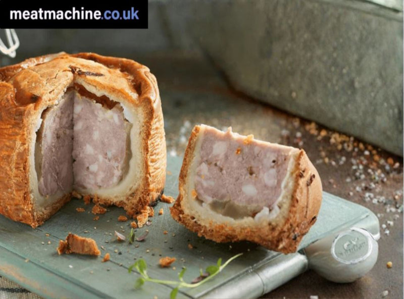 Traditional British pork pie – premium seasoned pork in golden pastry crust